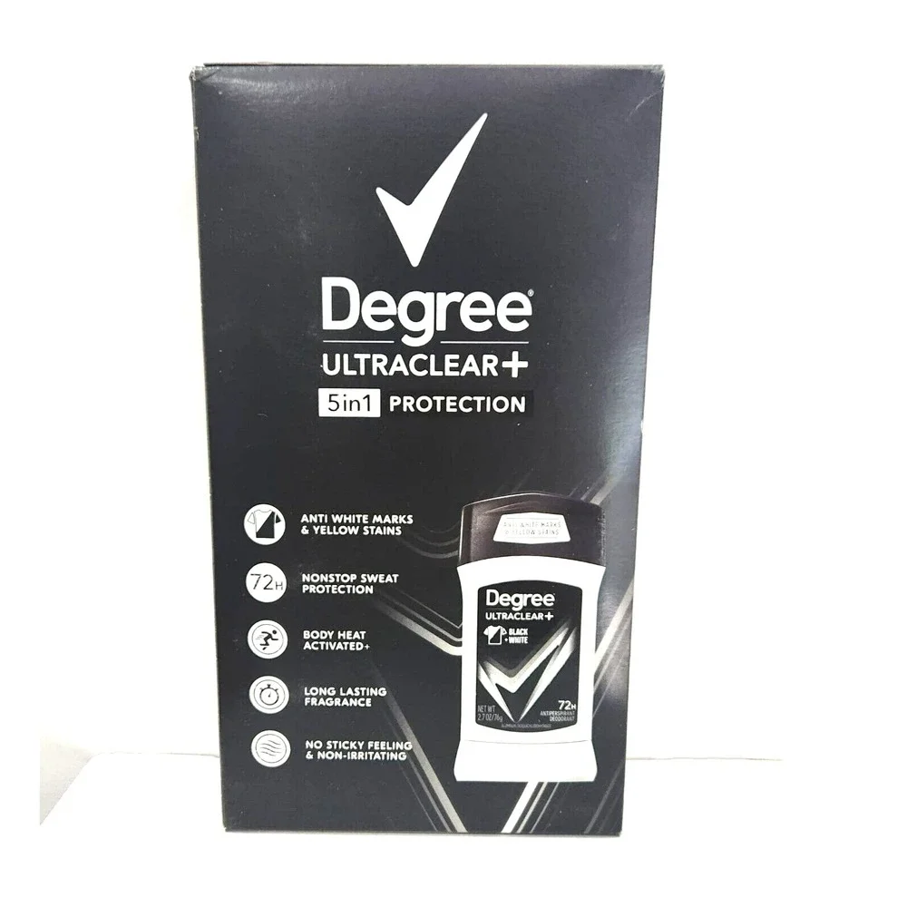 Degree Men Ultra Clear Black+White Solid Antiperspirant‎ Deodorant 2.7oz 5-pack